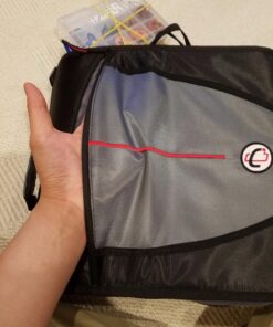 Case-it The Mighty Zip Tab Zipper Binder - 3 Inch O-Rings - 5 Color Tab Expanding File Folder - Multiple Pockets - 600 Sheet Capacity - Comes with Shoulder Strap - Black D-146 Single 33 81paNwltkfL