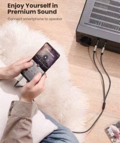 UGREEN 1/8 to 1/4 Stereo Cable 3.5mm TRS to Dual 6.35mm 1/4 TS Mono Y Splitter Audio Cord Adapter Compatible with iPhone, PC, Computer Sound Card, Mixer, Multimedia Speaker, Home Stereo System 6FT 29 81paY7EMiYL