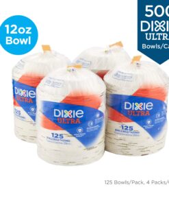Dixie Ultra 12 oz. Heavy-Weight Paper Bowls by GP PRO (Georgia-Pacific); Pathways; SXB12WS (CASE); 500 Count (125 Bowls Per Pack; 4 Packs Per Case) Pathways Design 500 ct 11 81pacCopAbL