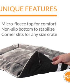 K&H Pet Products Self-Warming Crate Pad, Warming Dog Crate Bed, Machine Washable Dog Crate Mat, Gray X-Small 14 X 22 Inches 22.0"L x 14.0"W x 1.0"Th 24 81pb qOYaFL 2