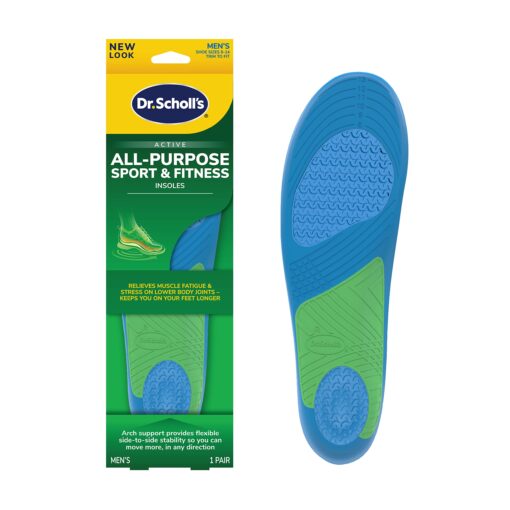 Dr. Scholl's Sport & Fitness All-Purpose Comfort Insoles,Men's, 1 Pair, Trim to Fit Inserts 1 Pair (Pack of 1) 1 Pair (Men's 8-14)