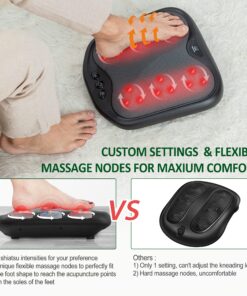 Snailax Shiatsu Foot Massager with Heat- Washable Cover Kneading Foot & Back Massager, Memory Foam Massage Seat Cushion - Back Massager with Heat 13 81pc21vJh5L