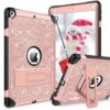 YINLAI iPad 6th Generation Cases,iPad 5th Generation Case,iPad 9.7 Case,Glitter Women Hybrid Shockproof Drop Protection Cover with Kickstand iPad 9.7 inch iPad Air2 A1893/A1954/A1822/A1823,Rose Gold Rose Gold