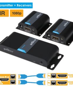 Alternative view of gofanco 130ft 1080p 1x2 2 Port HDMI Extender Splitter Over CAT5e/CAT6/CAT7 ethernet Cable with IR Remote Control, 1 in 2 Out HDMI Distribution Amplifier Up to 40m (130 feet) 1080p 60Hz (HDMIExtSplit)