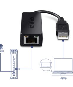 TRENDnet USB 2.0 to 10/100 Fast Ethernet LAN Wired Network Adapter for MacBook, TU2-ET100, ChromeBook, Windows 8.1 and Earlier, Linux, and Specific Android Tablets, ASIX AX88772A Chipset 10/100 Mbps Ethernet 9 81pcdh5aphL