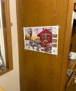 Buffalo Games - Charles Wysocki - Whistle Stop Christmas - 500 Piece Jigsaw Puzzle Red, Violet, Green, 21.25"L X 15"W 29 81peavc t2L