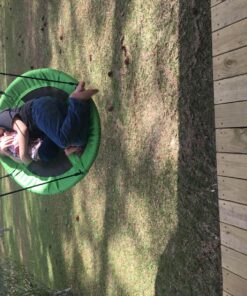 Swinging Monkey Products Giant 40" Saucer Tree Swing, 900D Oxford Fabric, Steel Frame, Simple Installation, Nest Swing (Green) 28 81pfcIEGtL