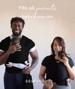 Boba Wrap Baby Carrier, Black - Original Stretchy Infant Sling, Perfect for Newborn Babies and Children up to 35 lbs 25 81pfpZ5kZuL