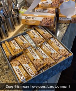 Quest Nutrition Chocolate Chip Cookie Dough Protein Bars, High Protein, Low Carb, Gluten Free, Keto Friendly, 12 Count 31 81pgbw2w4dL