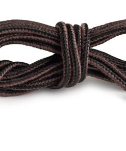 Alternative view of OrthoStep Thin Round Athletic Nylon Shoelaces - Fused Tips - Work Boot Laces 2 Pair Pack - Made in the USA 32" (81 cm) Black - Brown Combo