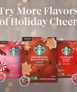 Starbucks K-Cup Coffee Pods, Holiday Blend Medium Roast Coffee For Keurig Brewers, 100% Arabica, Limited Edition Holiday Coffee, 6 Boxes (60 Pods Total) 60 Count (Pack of 6) 16 81pizvMInYL