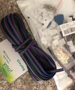 5050 4Pin LED Strip Connector Kit - iCreating 10mm RGB 4 Pin LED Connector Accessories Kit Include L LED Connectors for Strip Lights, 4-pin LED Light Strip Connectors with Wire, LED Extension Cable 16.4ft 32 81pjkVTTloL