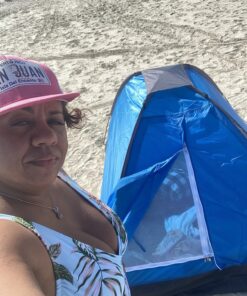 2-Person Camping Tent – Includes Rain Fly and Carrying Bag – Lightweight Outdoor Tent for Backpacking, Hiking, or Beach by Wakeman Outdoors Dome Blue 57 81pkSfR51HL