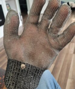 Schwer ANSI A9 Cut Resistant Glove, Stainless Steel Mesh Metal Glove, Food Grade for Kitchen Cooking, Butcher Meat Cutting, Oyster Shucking, Mandoline, Fishing(L, 1 PCS) Large (Pack of 1) 1.0 Steel Wire 23 81pkdL3OMHL