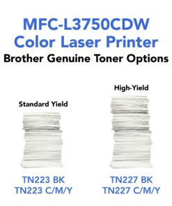 Brother MFC-L3750CDW Compact Digital Color All-in-One Printer Providing Laser Quality Results with 3.7" Color Touchscreen, Wireless and Duplex Printing (MFCL3750CDW), White New Model: MFCL3750CDW 26 81plB 8LeeL