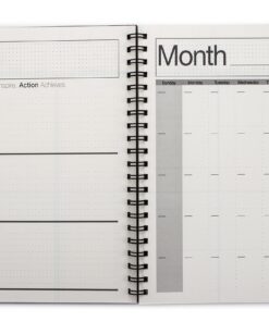 Action Publishing UNDATED Minimalist Day Planner® (8.5" X 11"), Wire Bound, Crisp White Archival Quality Paper Large (8.5" by 11") 29 81plF6kj62L