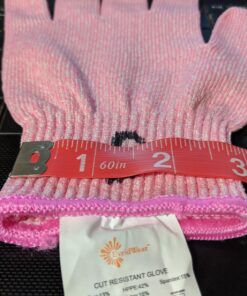 Evridwear 2 Colors 2 Pairs Combo Level 5 Cut Resistant Gloves with Strong Silicone Grip Dots Kitchen Meat cutting Fish Fillet Shucking and Mandolin Slicing Free E-book (S, Pink+Gray) Small (Pack of 4) 21 81plMKcs3kL