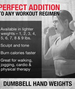 Dumbbells Hand Weights Set of 2 - Vinyl Coated Exercise & Fitness Dumbbell for Home Gym Equipment Workouts Strength Training Free Weights for Women, Men (1-10 Pound, 12, 15, 18, 20 lb) (H) Black | 8-Pound 7 81plWykBoaS