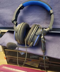 OONOL Gaming Headphones, Rotated Earmuffs, Retractable Microphone, Bass Sound, On Ear Wired Noise Cancelling Headset for PC, PS4, PS5, Xbox One, Switch, Laptop, 3.5MM Jack (Black) Black 27 81pn1G4ntTL