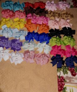 CÉLLOT 40Pcs 3 Inch Boutique Grosgrain Ribbon Pinwheel Hair Bows Alligator Clips For Girls Toddlers Accessories Teens Gifts In Pairs 40pcs/20color-A 43 81ps4nEEBBL