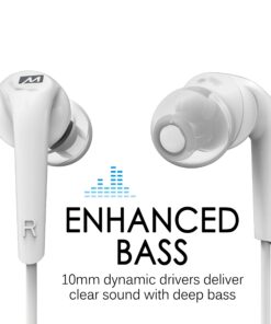 MEE audio RX18 Comfort-Fit in-Ear Headphones with Enhanced Bass (White) Wired White 10 81psrUElnKL