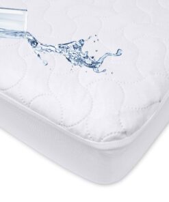American Baby Company Waterproof Fitted Crib and Toddler Mattress Protector, Quilted and Noiseless Crib & Toddler Mattress Pad Cover, White, 52"x28"x9" Crib 1 Count 22 81ptAkbBCwL