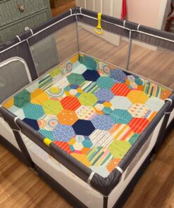 TODALE Baby Playpen for Toddler, Large Baby Playard, Indoor & Outdoor Kids Activity Center with Anti-Slip Base, Sturdy Safety Play Yard with Soft Breathable Mesh, Playpen for Babies(Gray,50”×50”) 50x50x27 Inch (Pack of 1) Grey 38 81ptGClvgNL