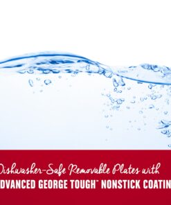 George Foreman 4-Serving Removable Plate Electric Grill and Panini Press, George Tough Non-Stick Coating, Drip Tray Catches Grease, Black 29 81pwEfLCqJL