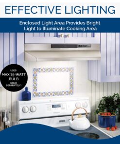 Broan-NuTone F403004 Exhaust Fan for Under Cabinet Two-Speed Four-Way Convertible Range Hood Insert with Light, 30-Inch, Stainless Steel 29 81pyOIeThhL