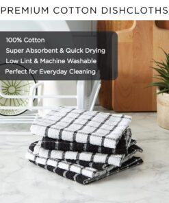 DII Basic Terry Collection Windowpane Dishcloth Set, 12x12, Red, 6 Piece 23 81pzJ9GUuVL