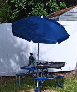 ONIVA - a Picnic Time Brand Outdoor Canopy Sunshade Beach Umbrella 5.5' - Small Patio Umbrella - Beach Chair Umbrella, (Navy Blue),822-00-138-000-0 Navy Blue 39 81q irQCGEL