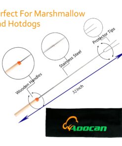 Alternative view of Aoocan Marshmallow Roasting Sticks, Smores Sticks for Fire Pit, Set of 8 Telescoping Rotating Smores Skewers - Hot Dog Roasting Sticks for Campfire, Camping, Bonfire and Grill Roasting Sticks set of 8