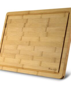 Heim Concept Organic Bamboo Cutting Boards for Kitchen Extra Large Chopping Board with Juicy Groove Perfect for Meat, Vegetables, Fruits, Cheese (18x12x3/4) 23 81q0qyMjdxL