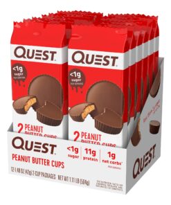 Quest Nutrition High Protein Low Carb, Gluten Free, Keto Friendly, Peanut Butter Cups, 12 Count (Pack of 1) (total- 17.76 Ounce) 24 81q2GhQRSXL