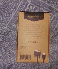 Amazon Basics HDMI A to DVI Adapter Cable, Bi-Directional 1080p, Gold Plated, Black, 3 Feet, 1-Pack 3 ft 41 81q3TbBqbL