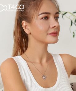 T400 Sterling Silver Heart Necklace I Love You Inspirational Pendant Jewelry Gift for Women I love you to the moon and back (Silver) 9 81q4AwjdyIL