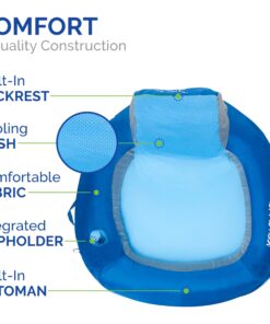 Kelsyus Spring Float Pool Chair, Light Blue Chair (Non Hyper Flate Valve) 16 81q5CiB85nL