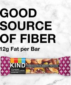 KIND Bars, Pomegranate Blueberry Pistachio, Healthy Snacks, Gluten Free, 5g Protein 12 Count 12 Count (Pack of 1) 13 81q5Hu hNL