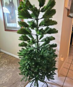 National Tree Company Artificial Slim Christmas Tree, Green, Kingswood Fir, Includes Stand, 7.5 Feet Kingswood Fir Slim-7.5 ft 34 81q5JDBU8GL