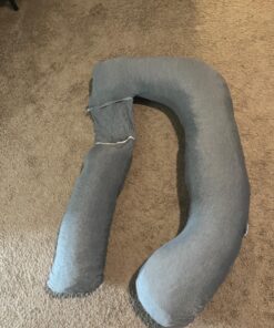 Pharmedoc Pregnancy Pillows, U-Shape Full Body Pillow – Cooling Cover Grey – Pregnancy Pillows for Sleeping – Body Pillows for Adults, Maternity Pillow and Pregnancy Must Haves Grey Cooling Cover 33 81q5ggVQg4L