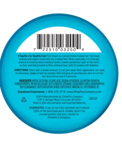 O'Keeffe's for Healthy Feet Foot Cream, Guaranteed Relief for Extremely Dry, Cracked Feet, Instantly Boosts Moisture Levels, 3.2 Ounce Jar, (Pack of 1) 3.2 Ounce (Pack of 1) 26 81q6uPN4bKL