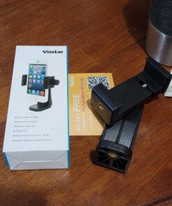 Vastar Smartphone Tripod Cell Phone Holder Mount Adapter, Fits iPhone, Samsung, and all Phones, Rotates Vertical and Horizontal, Adjustable Clamp 1 Pack 41 81q7SCucZ1L