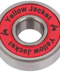 Yellow Jacket Premium Skateboard Bearings, Pro Longboard Bearings, 608, ABEC 9, Racer Red (Pack of 8) Stripes - ABEC 9 1 7 81q9xIwxw L