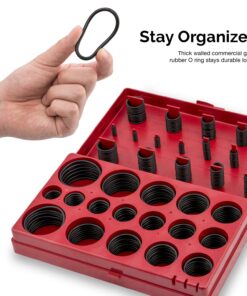 NEIKO 407 Rubber O-Ring Assortment Kit, Buna-N Gasket Sealing Rings and Replacement O-Rings, 32 SAE Sizes, 407-Piece Kit SAE O-Ring, 407 Piece 10 81qALrL60L