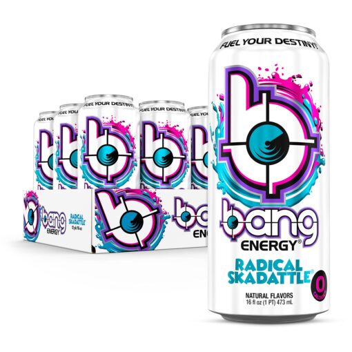 Bang Energy Radical Skadattle, Sugar-Free Energy Drink, 16-Ounce (Pack of 12) 16 Ounce (Pack of 12)