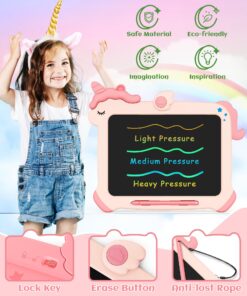 KOKODI LCD Writing Tablet, Unicorn Toys for Girls 3 4 5 6 7 8 Years Old, Colorful Toddler Doodle Board Drawing Tablet, Educational and Learning Toys, Christmas Birthday Gift for Girls Boys, Pink 14 81qBRBdbc0L