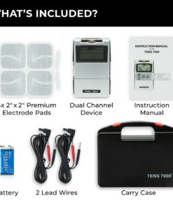 TENS 7000 Digital TENS Unit with Accessories - TENS Unit Muscle Stimulator for Back Pain Relief, General Pain Relief, Neck Pain, Sciatica Pain Relief, Nerve Pain Relief 30 81qFZ8NXkQL