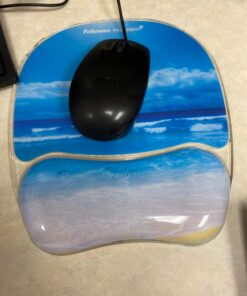 Fellowes Photo Gel Mouse Pad and Wrist Rest with Microban Protection, Sandy Beach (9179301), Blue, 9.25" x 7.88" 26 81qFtQcaNzL