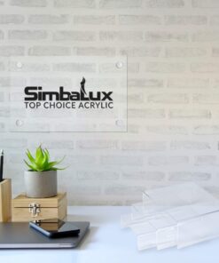 Alternative view of SimbaLux Acrylic Display Risers Clear Stand Set of 3 Medium Low Profile Tiered for Showcasing Food, Cupcake, Dessert, Candy, Jewelry, Figurines, Photos, Retail & Home Decoration, Durable & Steady