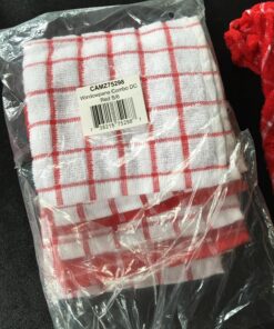 DII Basic Terry Collection Windowpane Dishcloth Set, 12x12, Red, 6 Piece 28 81qGb1hM7hL